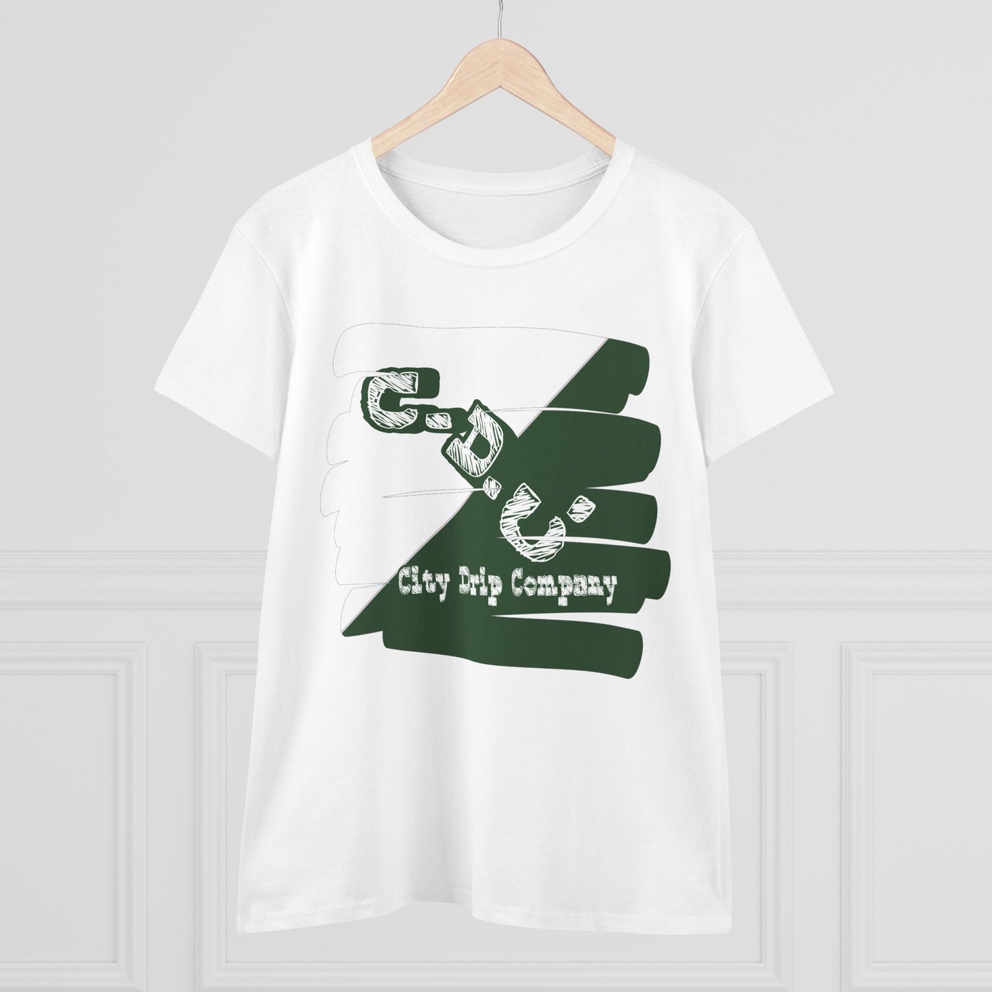 Citydripco. Signature Women's Midweight Cotton Tee - Stylish & Comfortable Tee for Everyday Wear